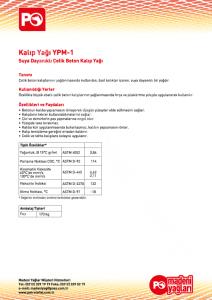 Petrol Ofisi Kalıp Yağı YPM - 1